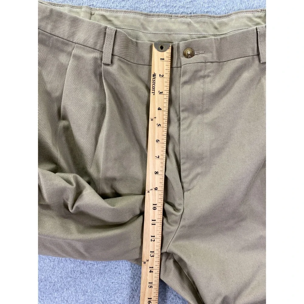 Men's Duck Head Brown Chino Pants 42x30 (Fits 40x25.5) Pleated Front Hemmed